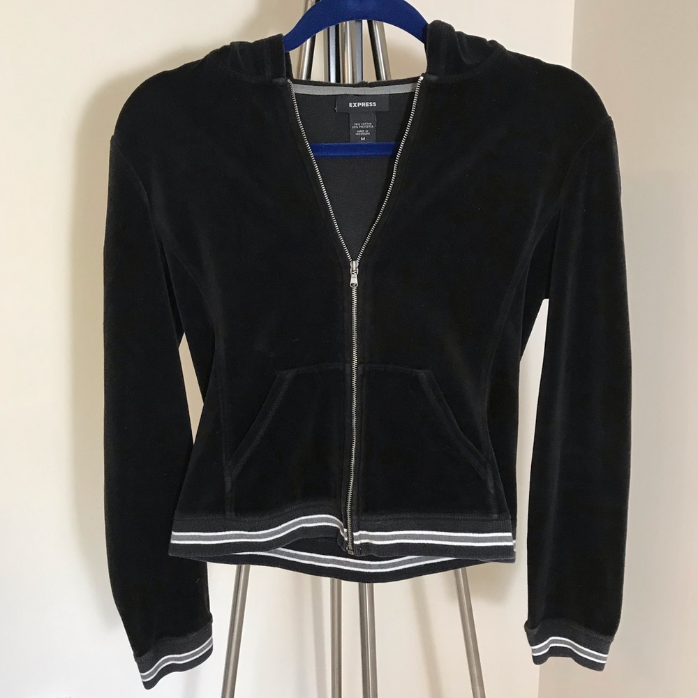 Express Black Velvet Jacket